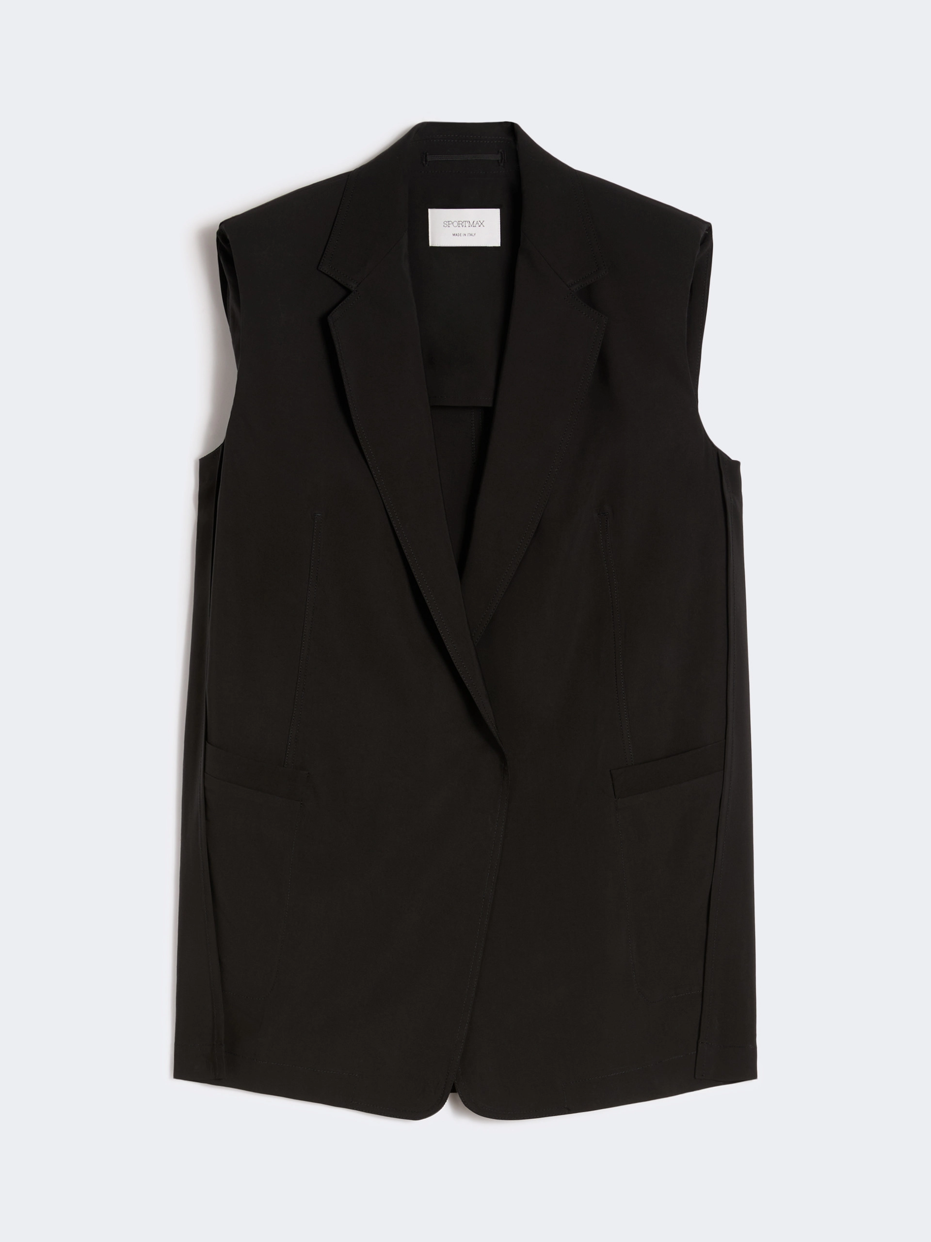Oversized washed viscose gilet - BLACK - Sportmax - 6