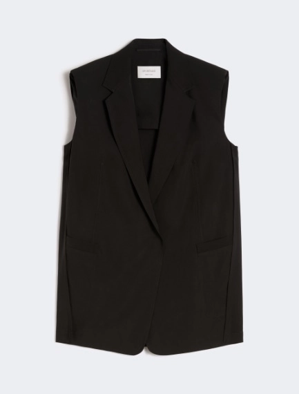 Gilet surdimensionné en viscose lavée - NOIR - Sportmax