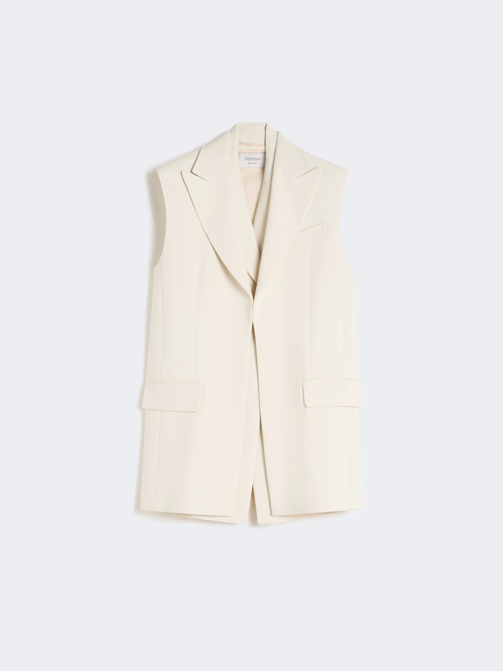 Sleeveless stretch viscose two-piece blazer - IVORY - Sportmax - 6