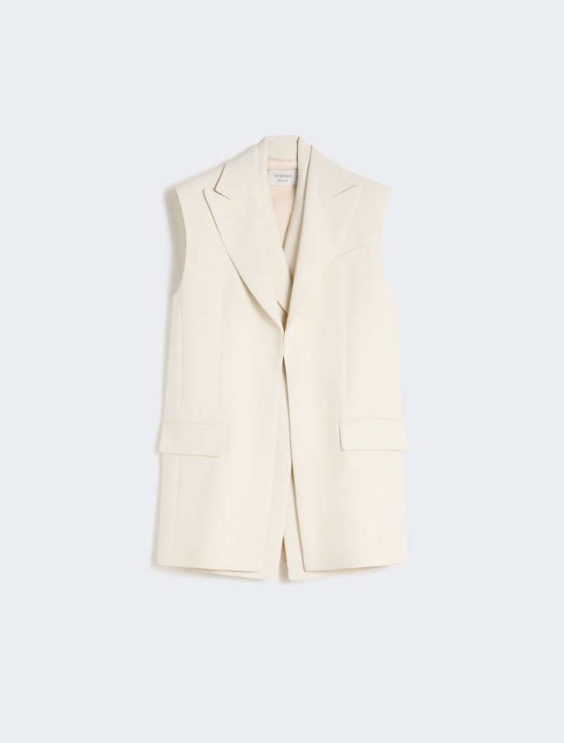 Sleeveless stretch viscose two-piece blazer - IVORY - Sportmax - 7