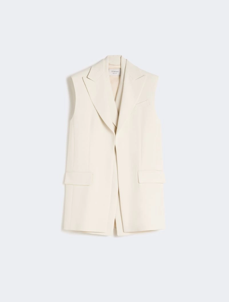 Sleeveless stretch viscose two-piece blazer - IVORY - Sportmax - 7
