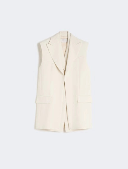 Sleeveless stretch viscose two-piece blazer - IVORY - Sportmax - 7