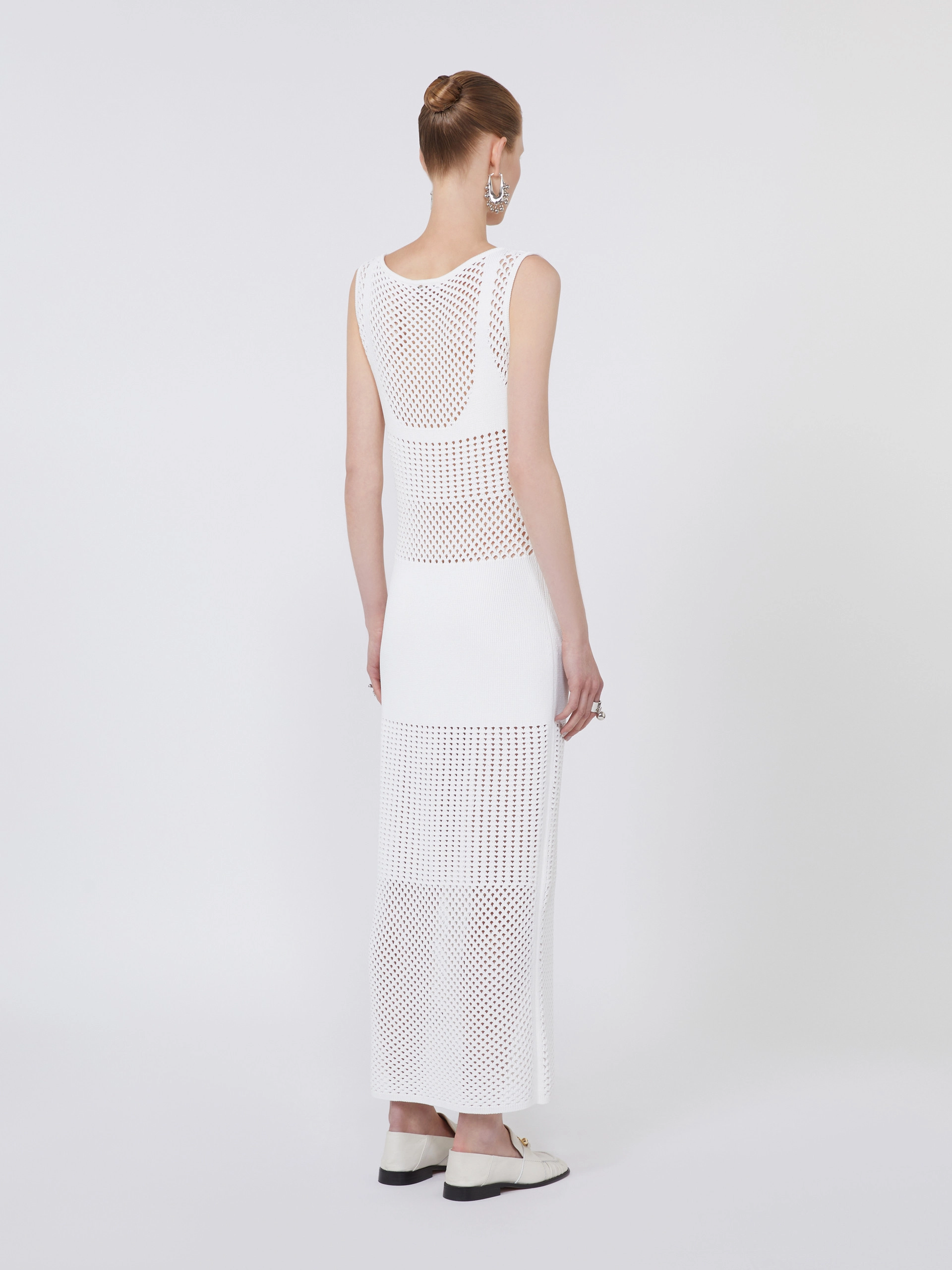 Long stretch viscose dress - WHITE - Sportmax - 3