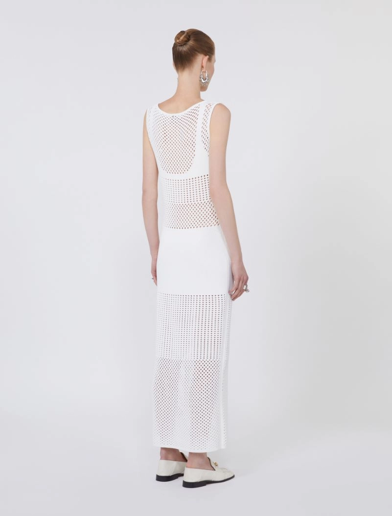 Long stretch viscose dress - WHITE - Sportmax - 3