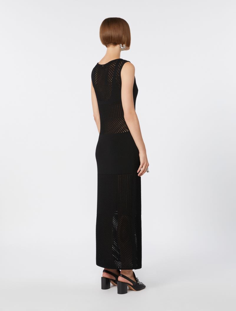 Long stretch viscose dress - BLACK - Sportmax - 3