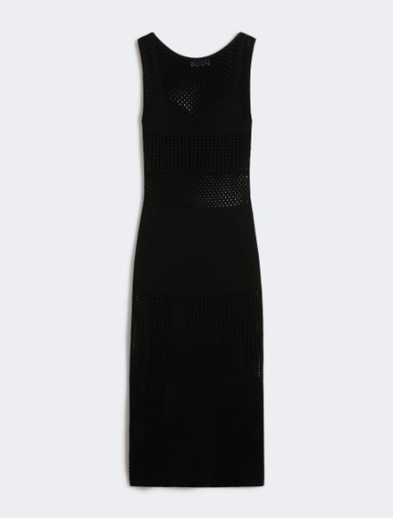 Robe longue en viscose stretch - NOIR - Sportmax