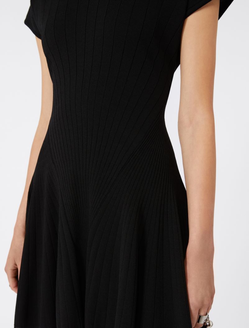 Knit dress, fitted at the waist - BLACK - Sportmax - 4