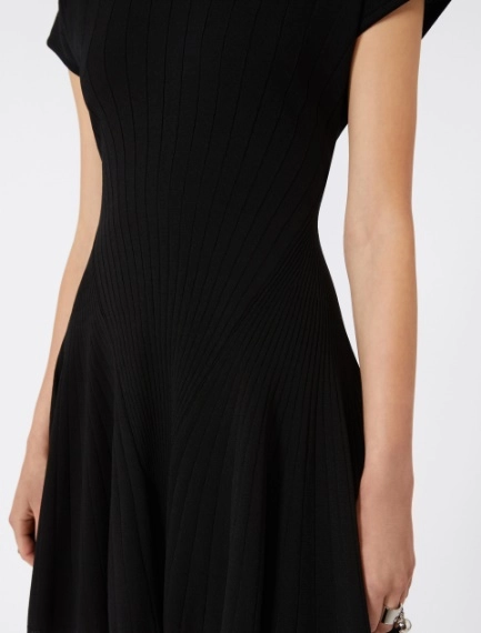 Abito aderente in vita in maglia - NERO - Sportmax - 4