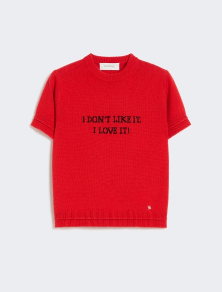 T-shirt in maglia di lana e cashmere - ROSSO - Sportmax - 7
