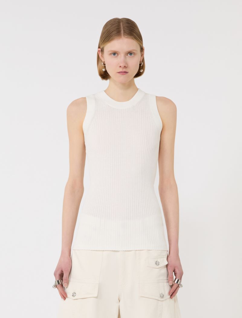 Cotton vest top - WHITE - Sportmax - 2