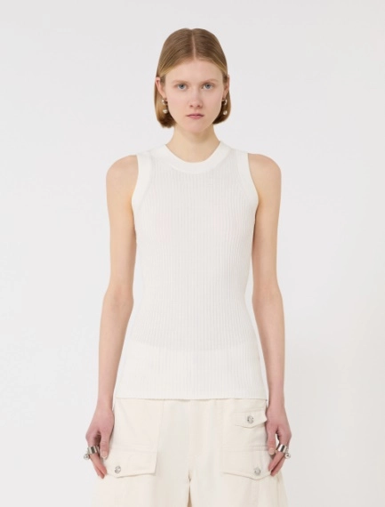 Cotton vest top - WHITE - Sportmax - 2