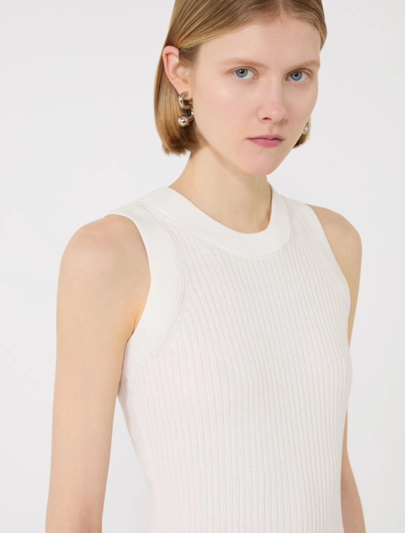 Cotton vest top - WHITE - Sportmax - 5
