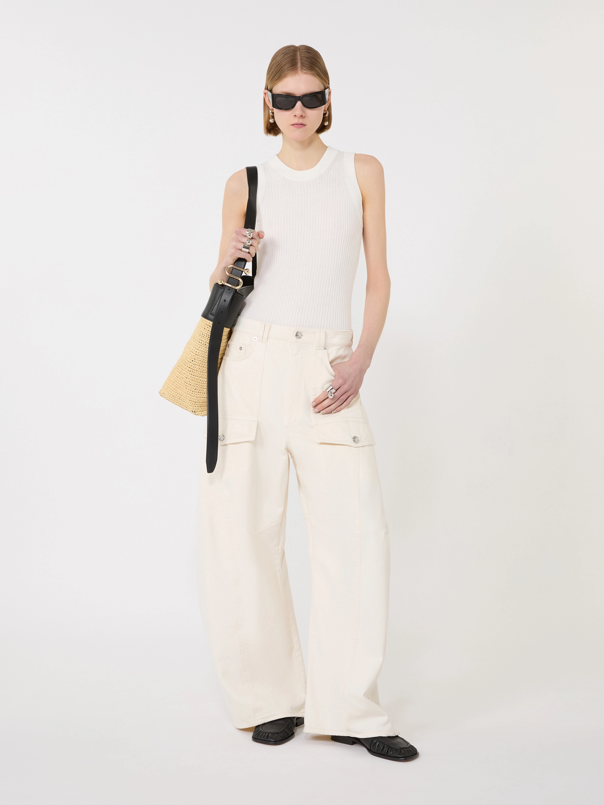 Cotton vest top - WHITE - Sportmax