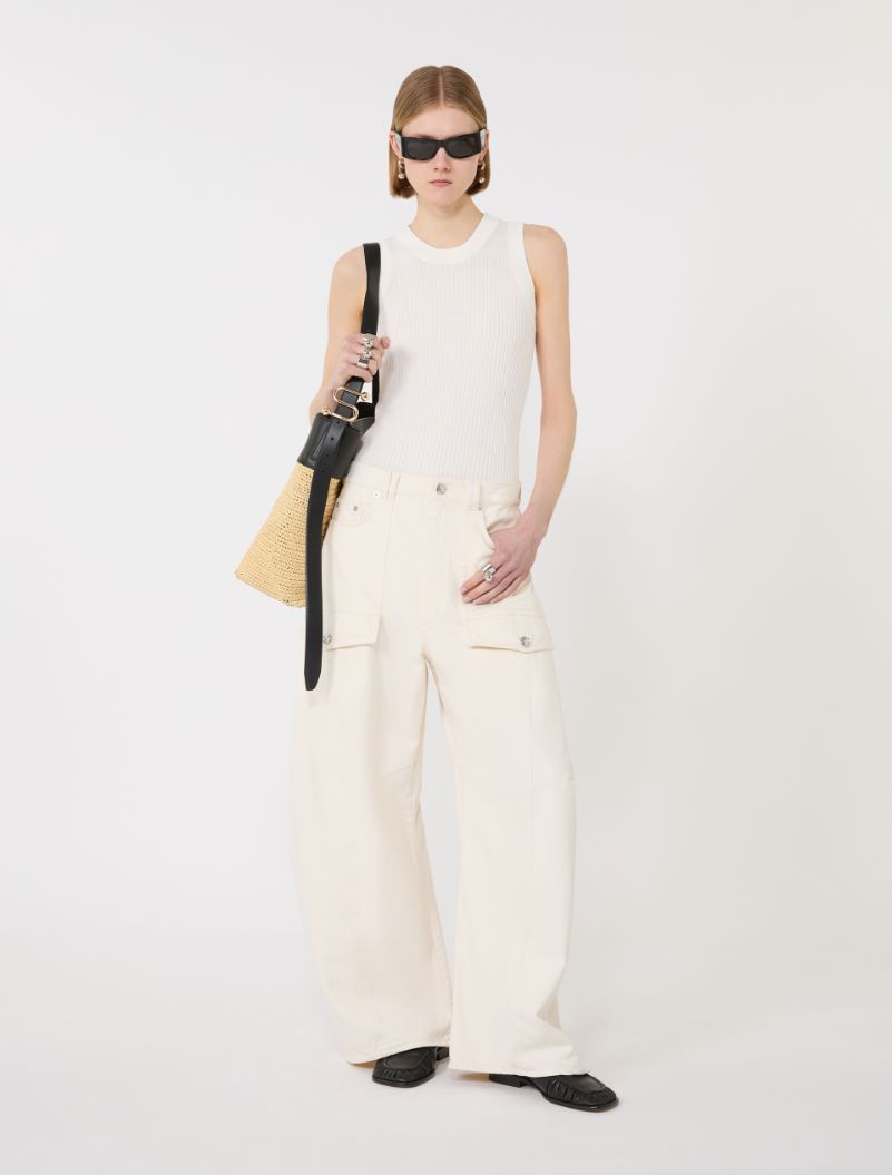 Cotton vest top - WHITE - Sportmax