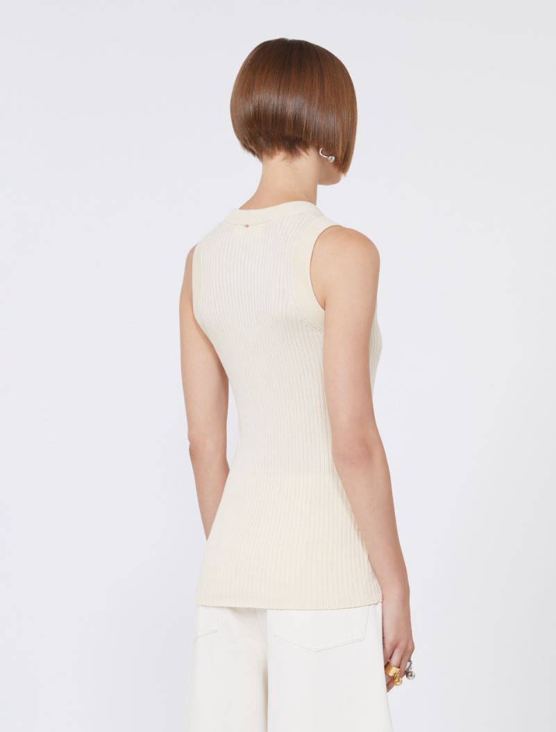 Canotta in cotone - ECRU - Sportmax - 3