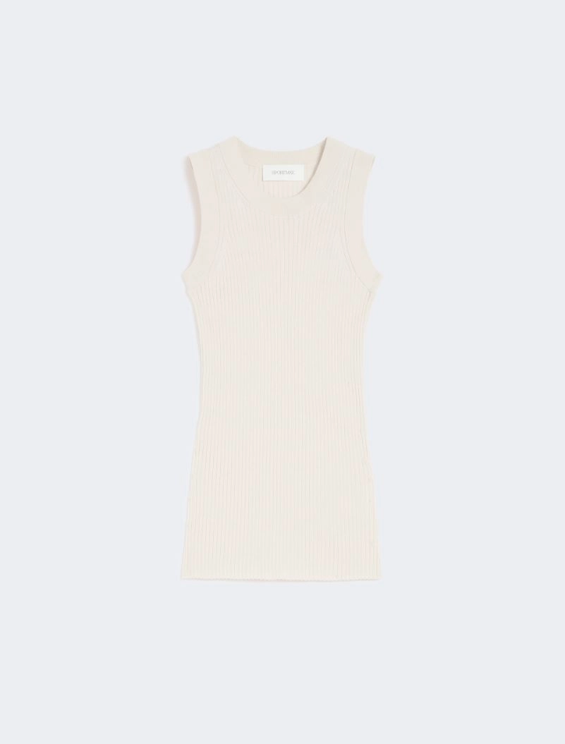 Cotton vest top - ECRU - Sportmax - 7