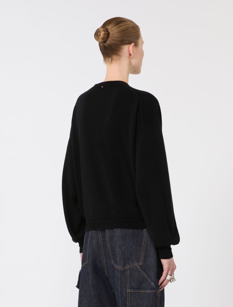 Relaxed-fit wool and cashmere sweater - BLACK - Sportmax - 3