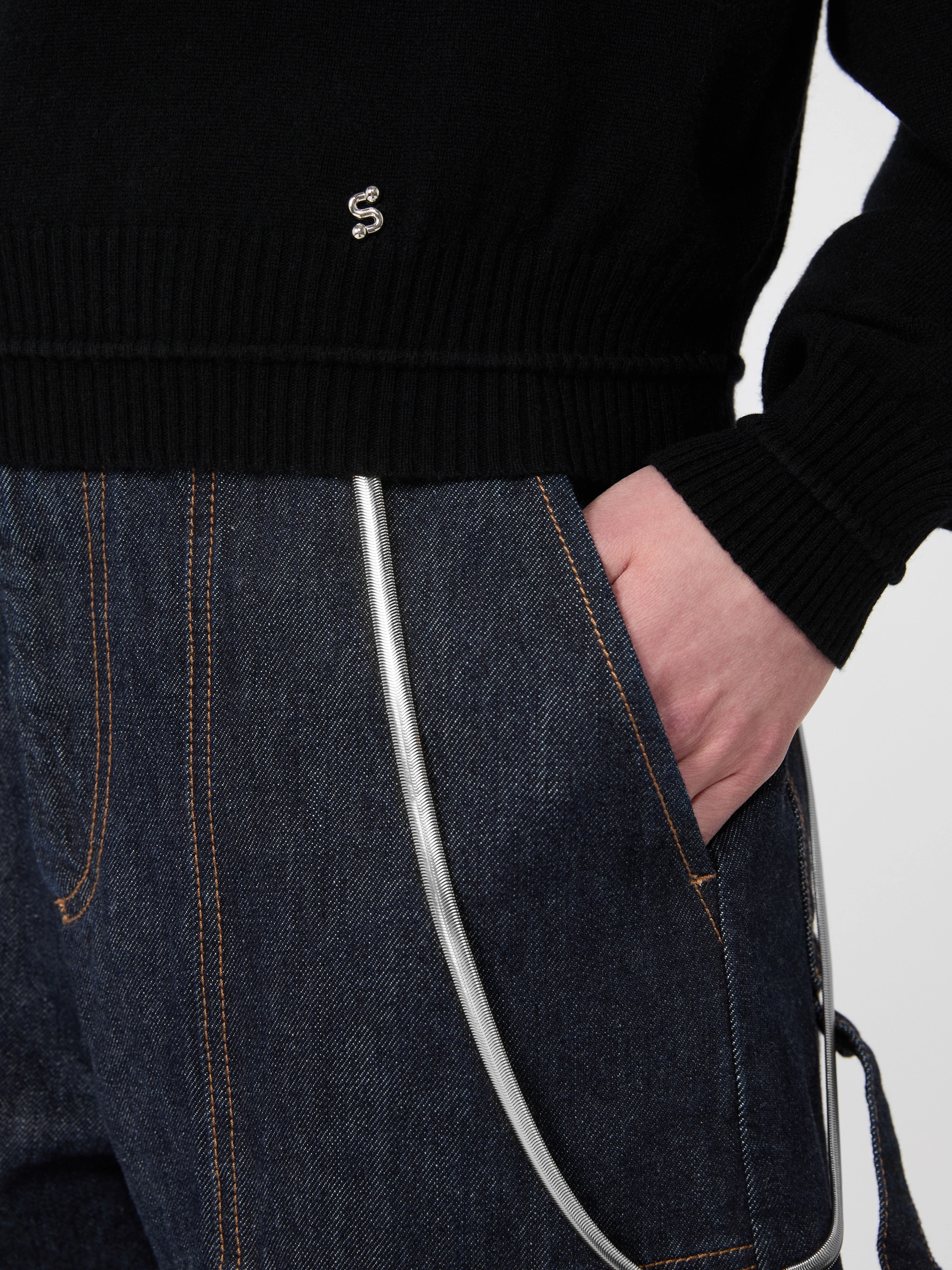 Relaxed-fit wool and cashmere sweater - BLACK - Sportmax - 5