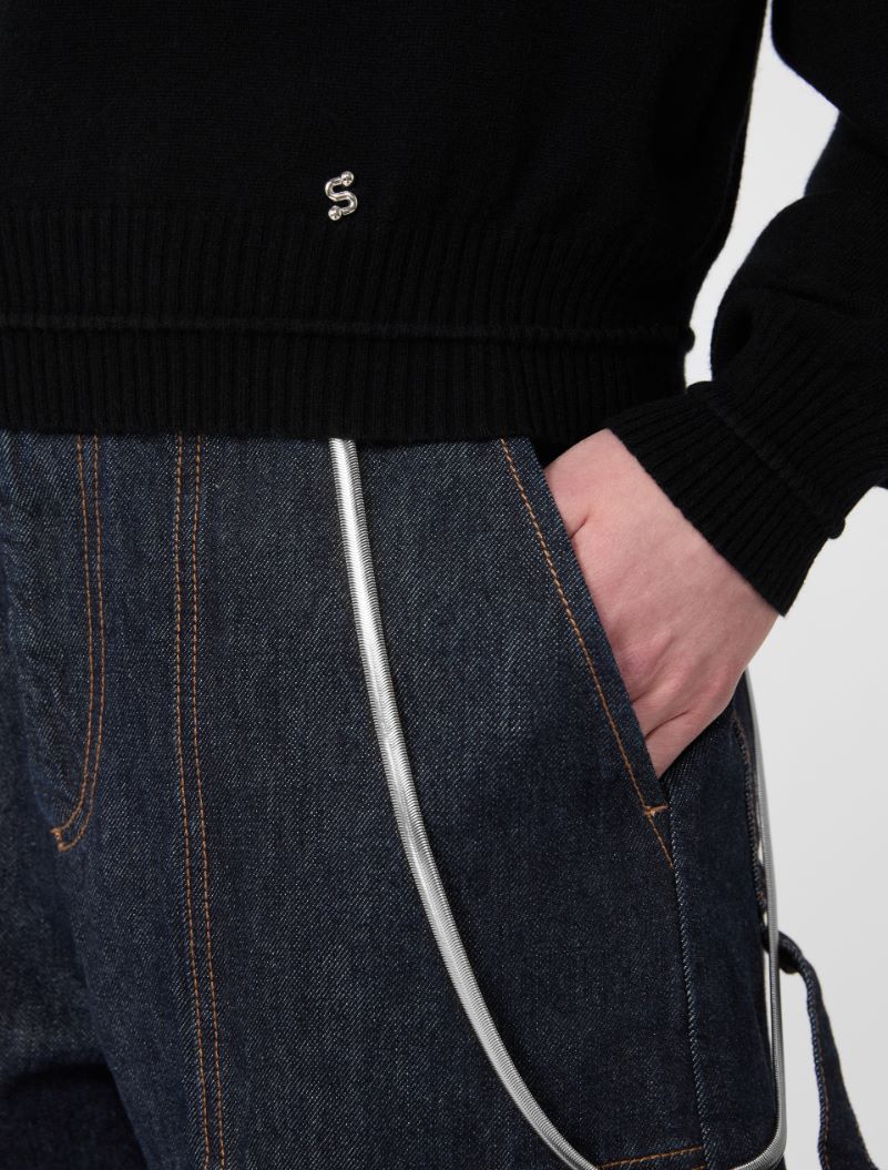 Relaxed-fit wool and cashmere sweater - BLACK - Sportmax - 4