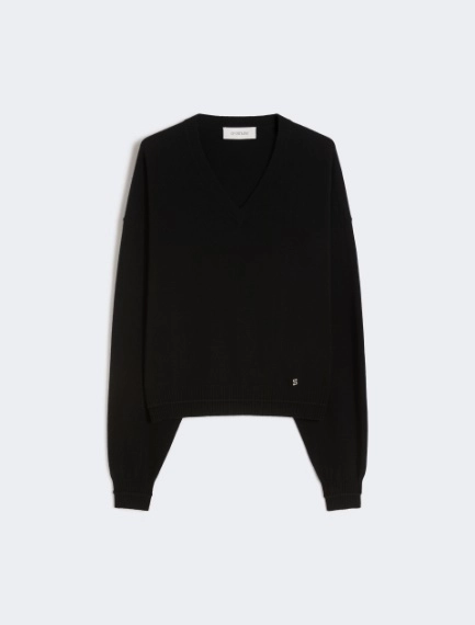 Relaxed-fit wool and cashmere sweater - BLACK - Sportmax
