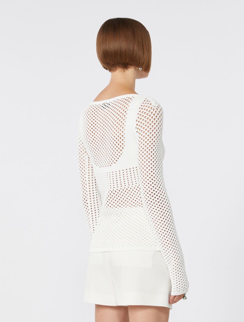 Slim-fit viscose-blend sweater - WHITE - Sportmax - 3