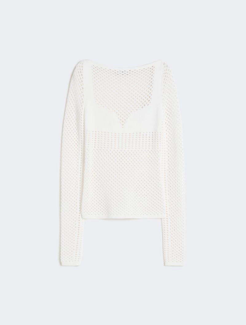Slim-fit viscose-blend sweater - WHITE - Sportmax - 7