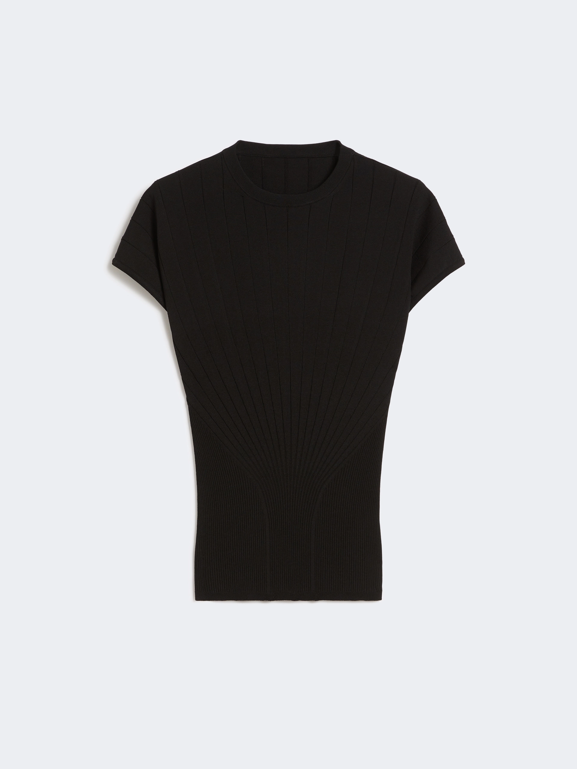 Rib-knit viscose sweater - BLACK - Sportmax - 6