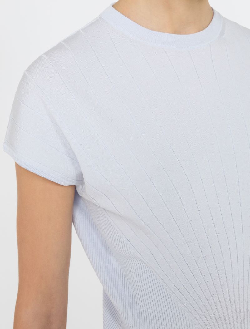 Rib-knit viscose sweater - LIGHT BLUE - Sportmax - 5