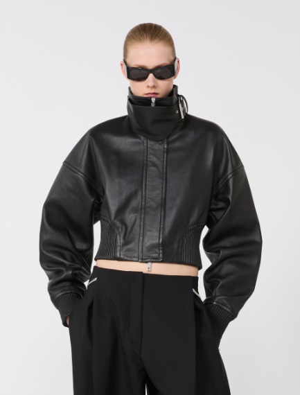 Giacchino corto in pelle - NERO - Sportmax