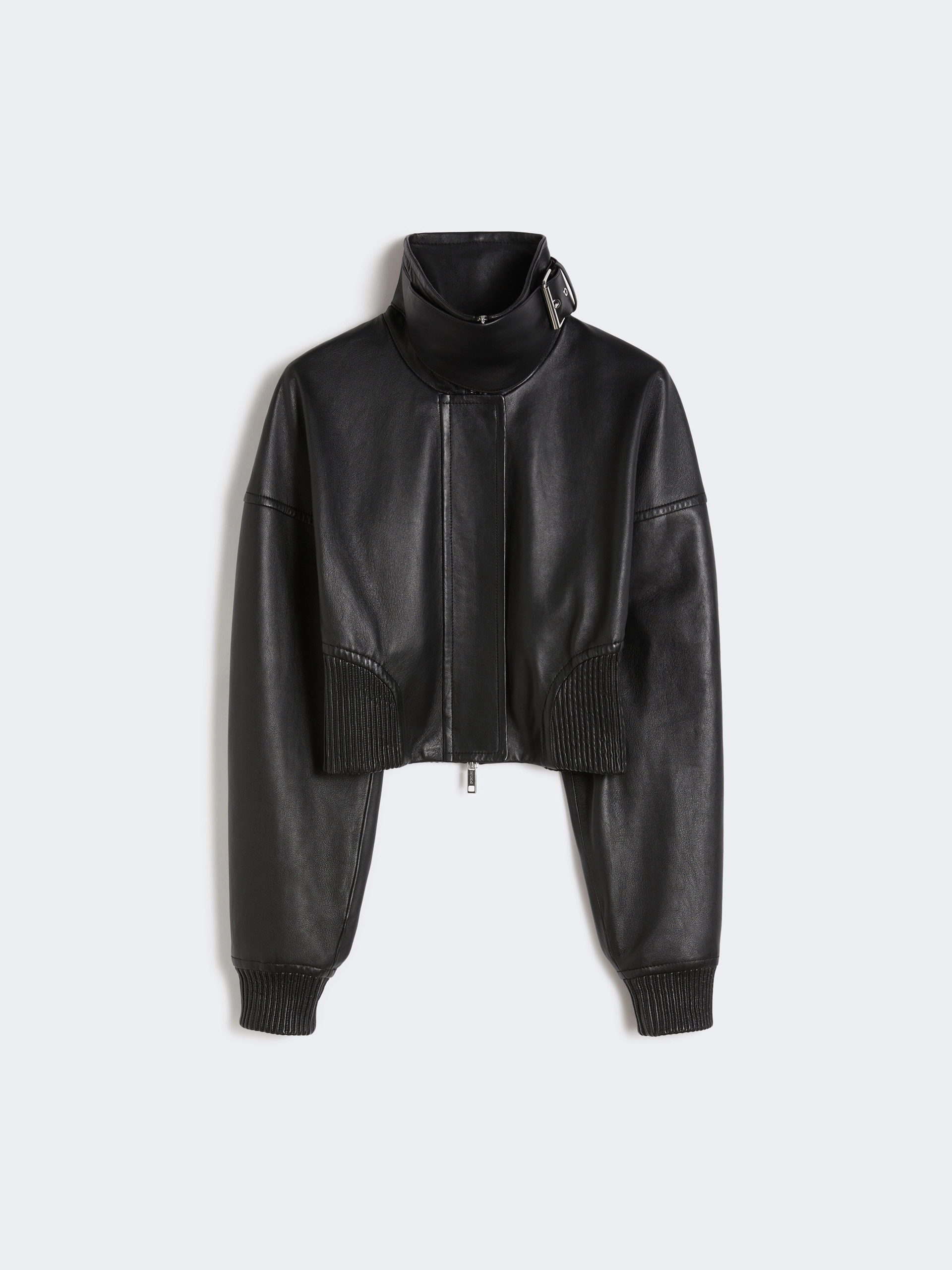 Short leather jacket - BLACK - Sportmax - 7
