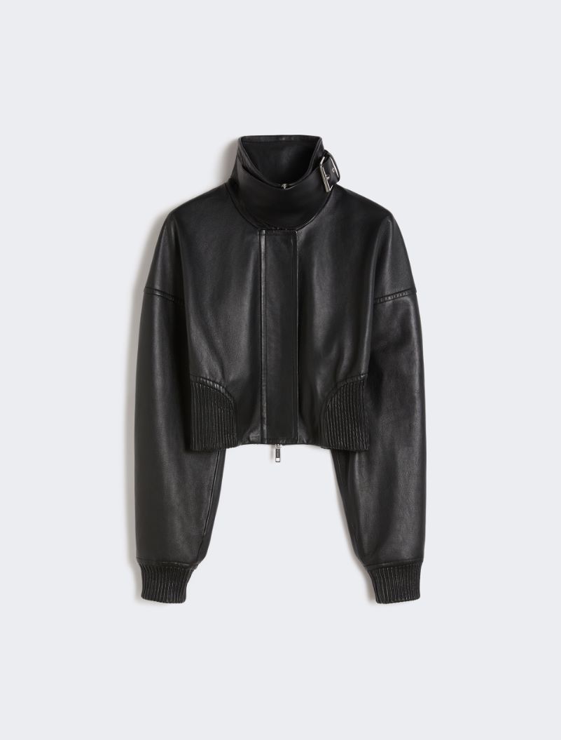 Giacchino corto in pelle - NERO - Sportmax - 8