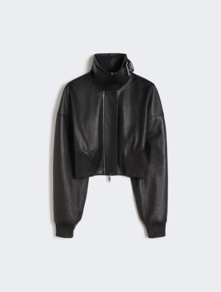 Giacchino corto in pelle - NERO - Sportmax - 8