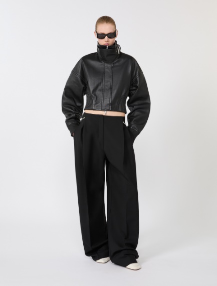 Giacchino corto in pelle - NERO - Sportmax