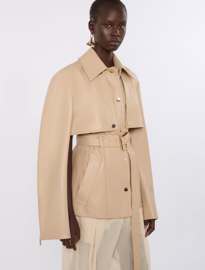 Nappa leather two-piece jacket - BEIGE - Sportmax - 4