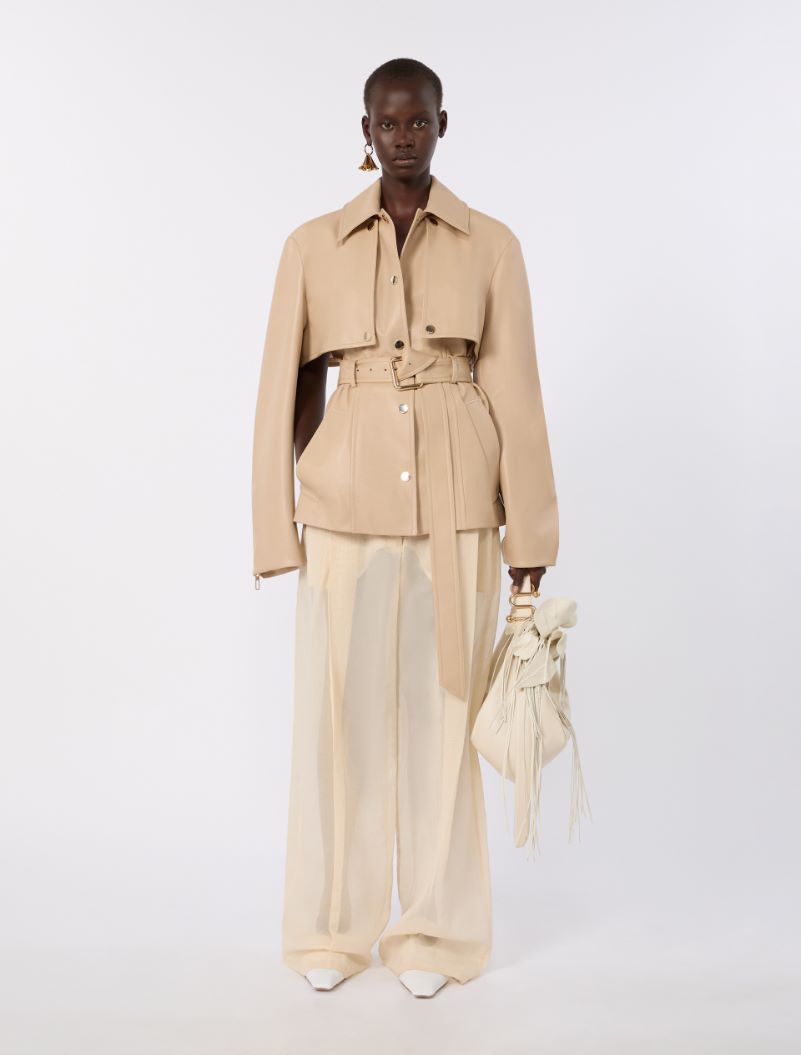 Nappa leather two-piece jacket - BEIGE - Sportmax