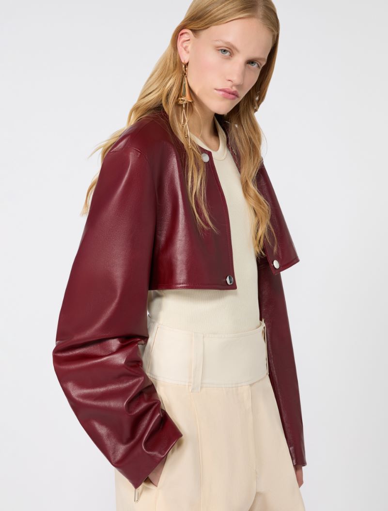 Nappa leather two-piece jacket - BORDEAUX - Sportmax - 6