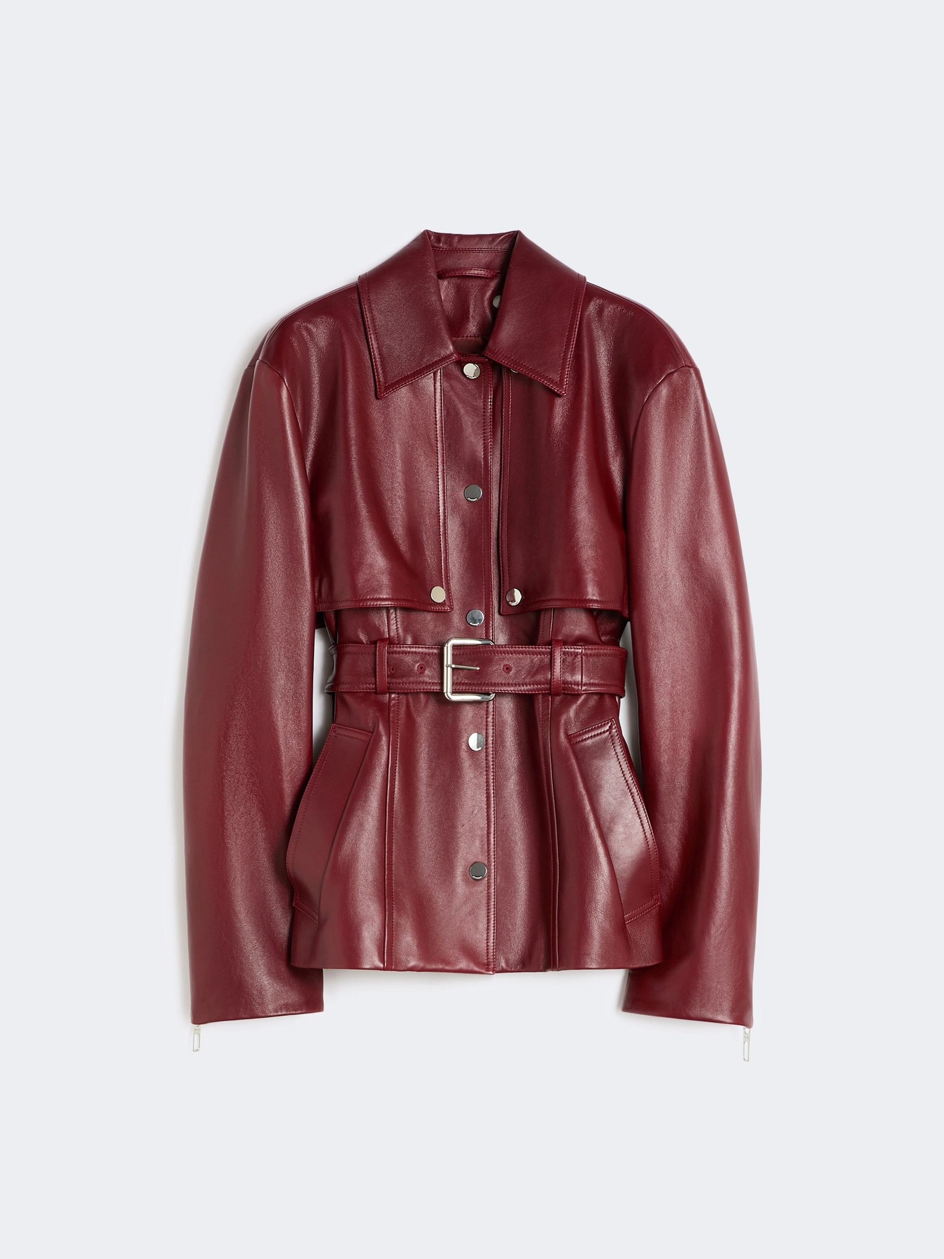 Nappa leather two-piece jacket - BORDEAUX - Sportmax - 7