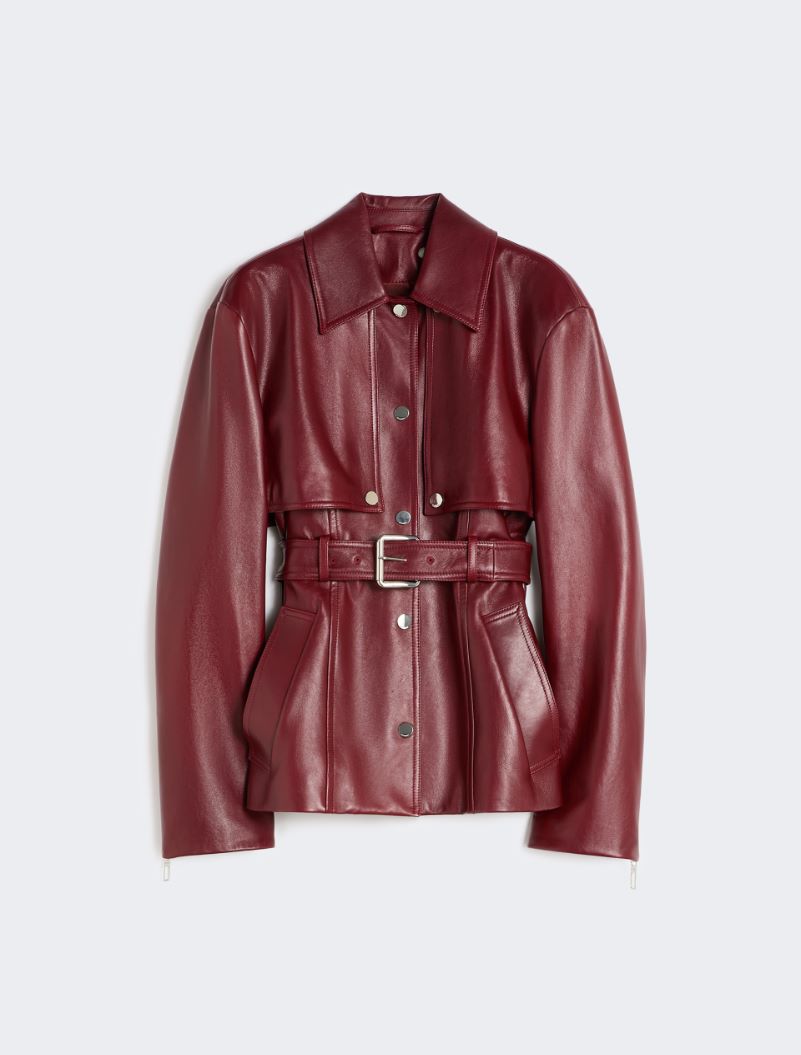Nappa leather two-piece jacket - BORDEAUX - Sportmax - 8