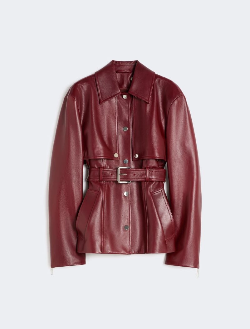 Nappa leather two-piece jacket - BORDEAUX - Sportmax - 8