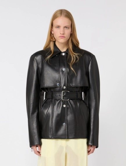 Nappa leather two-piece jacket - BLACK - Sportmax - 2