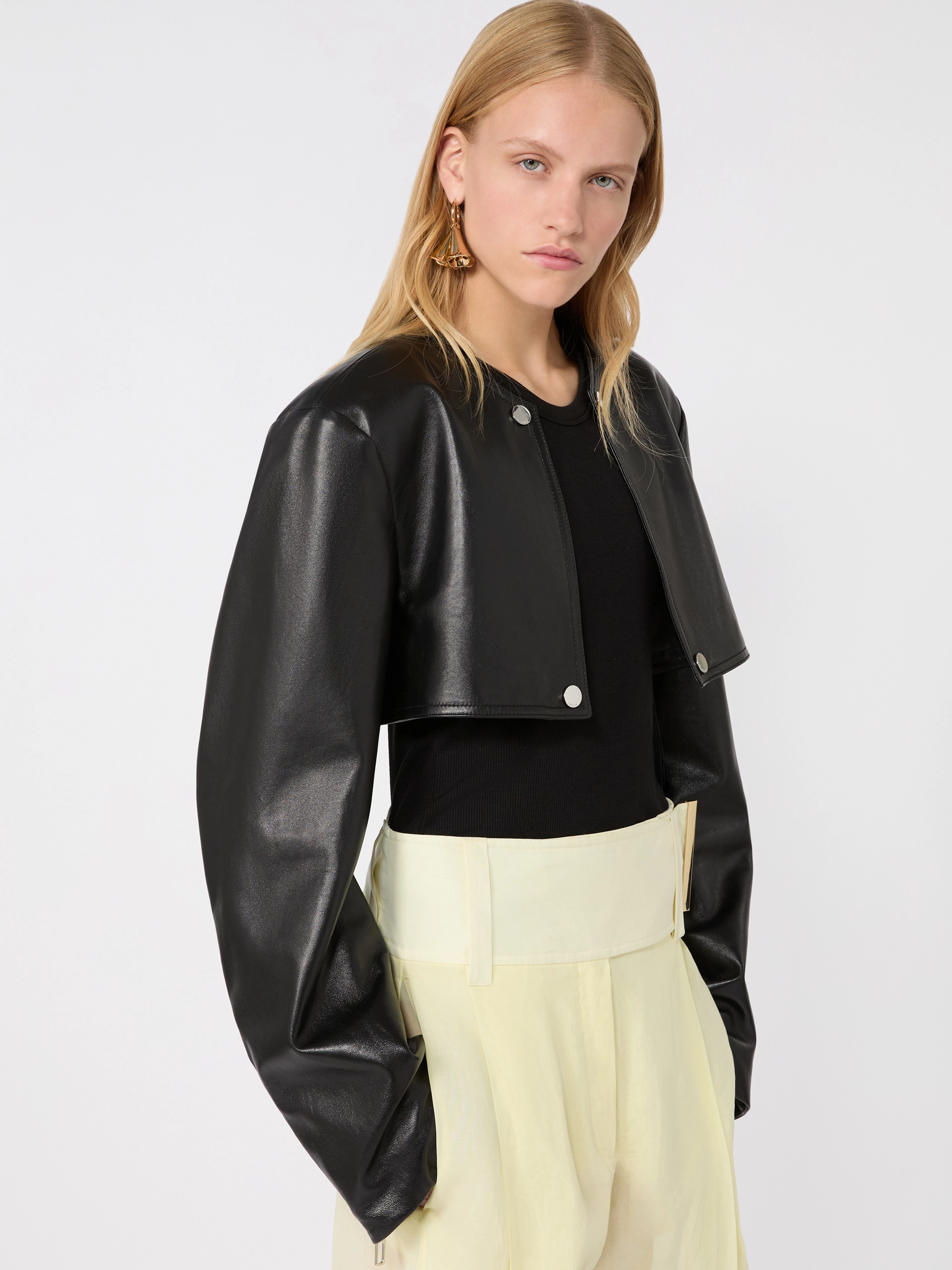 Nappa leather two-piece jacket - BLACK - Sportmax - 6