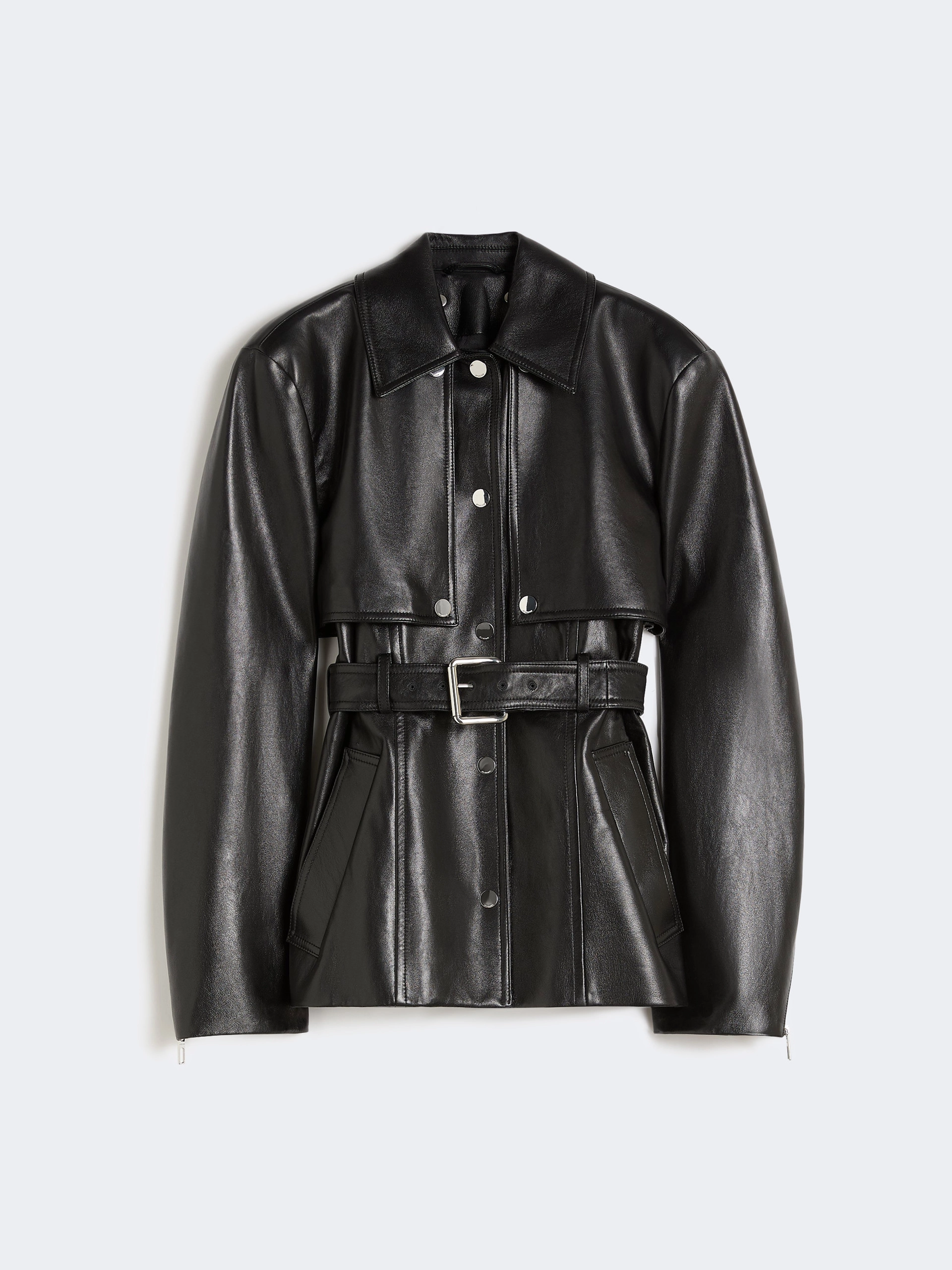 Nappa leather two-piece jacket - BLACK - Sportmax - 7