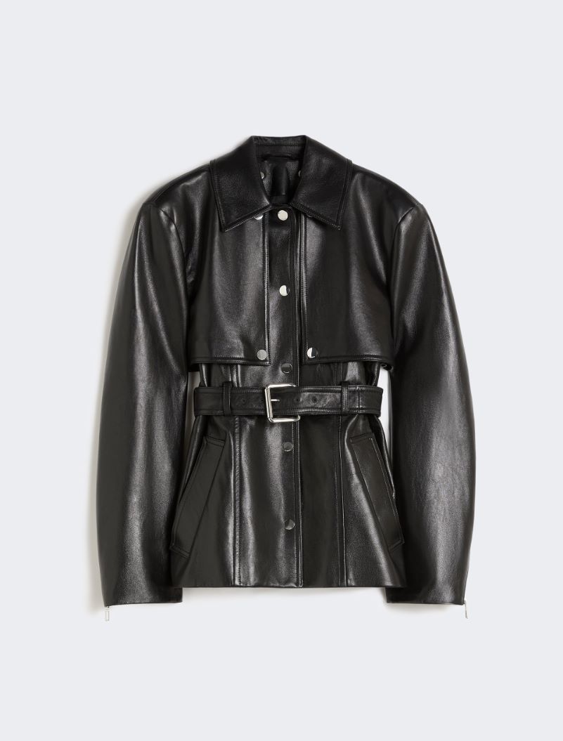 Nappa leather two-piece jacket - BLACK - Sportmax - 8