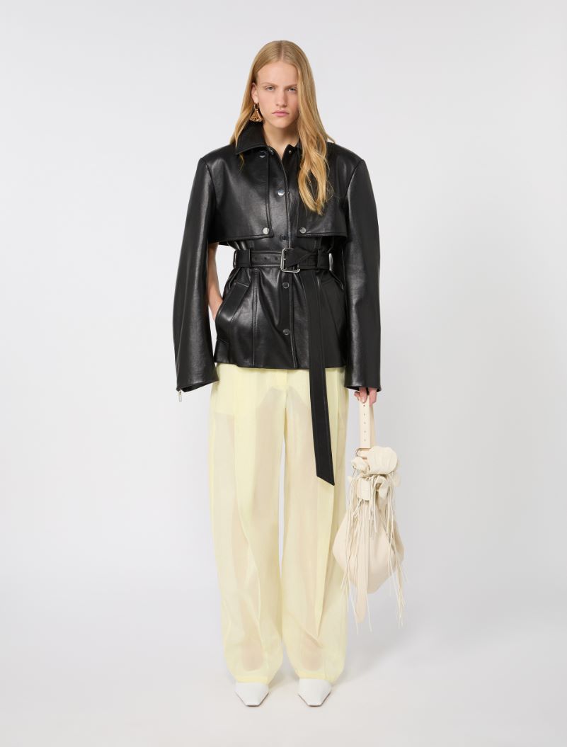 Nappa leather two-piece jacket - BLACK - Sportmax