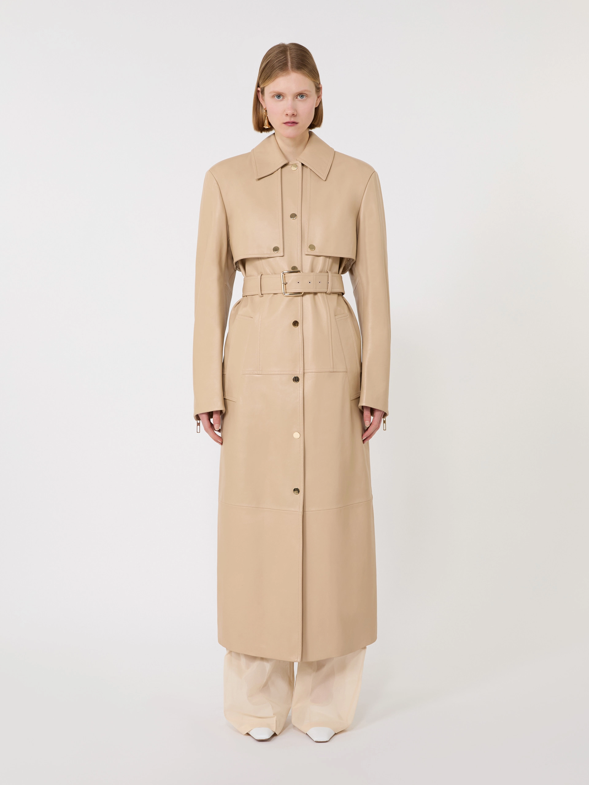 Nappa leather two-piece trench coat - BEIGE - Sportmax - 2
