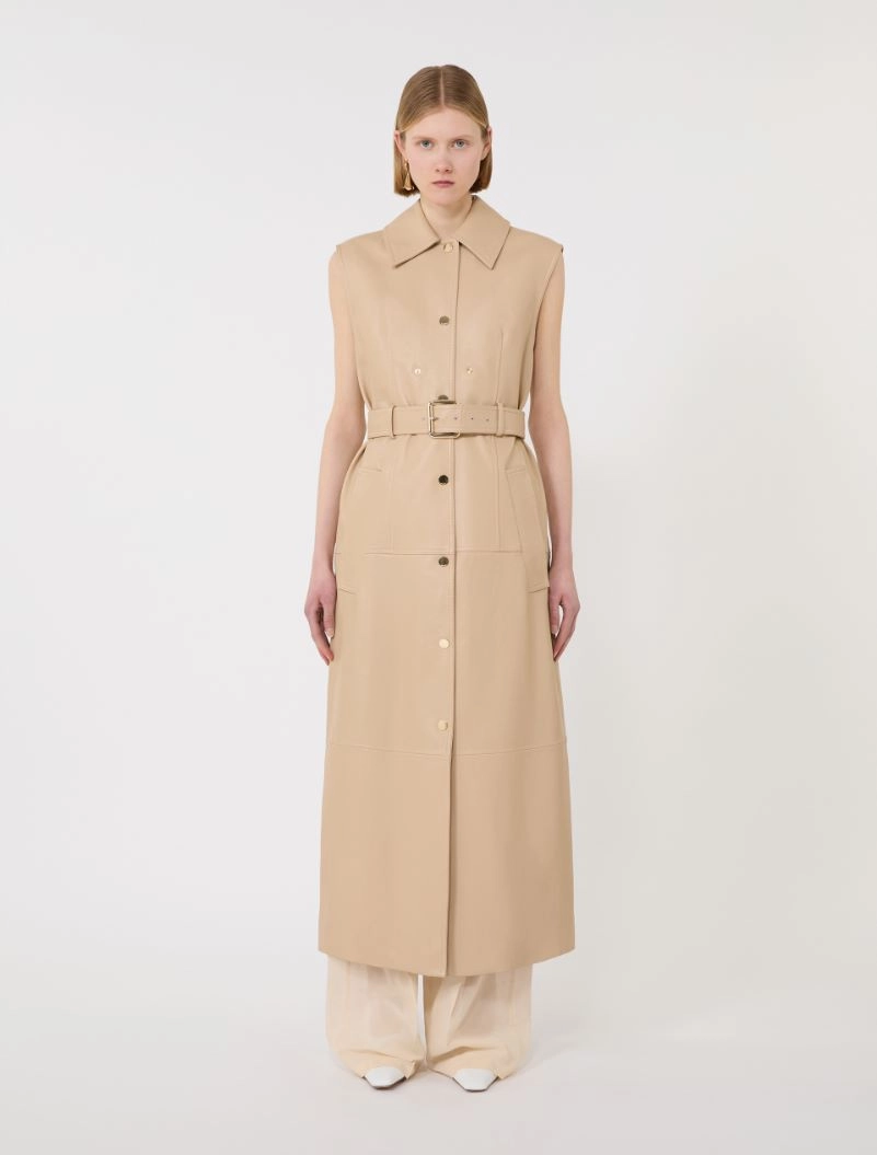 Nappa leather two-piece trench coat - BEIGE - Sportmax - 5