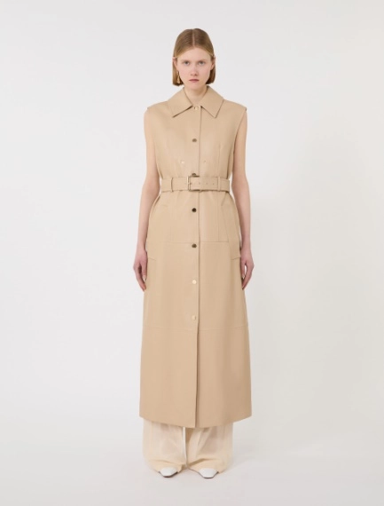 Nappa leather two-piece trench coat - BEIGE - Sportmax - 5
