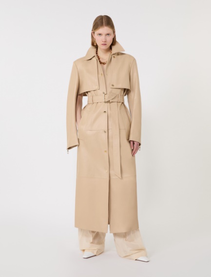 Nappa leather two-piece trench coat - BEIGE - Sportmax