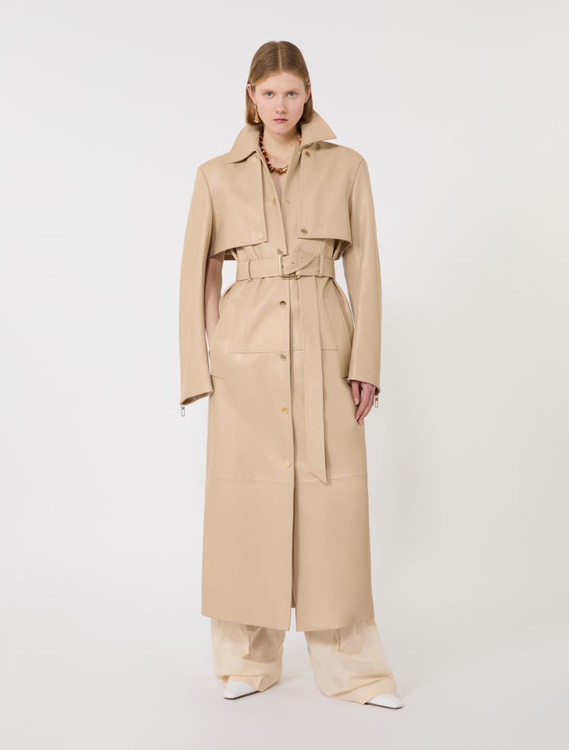 Nappa leather two-piece trench coat - BEIGE - Sportmax