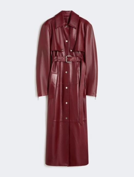 Nappa leather two-piece trench coat - BORDEAUX - Sportmax - 7